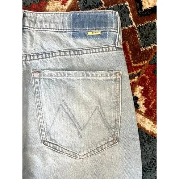 Mother Superior Mid Rise Rambler Zip Flood Jeans Ripped Off Size 27 - Picture 9 of 11